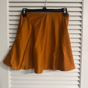 Mustard Seed Orange Mini Skater Skirt